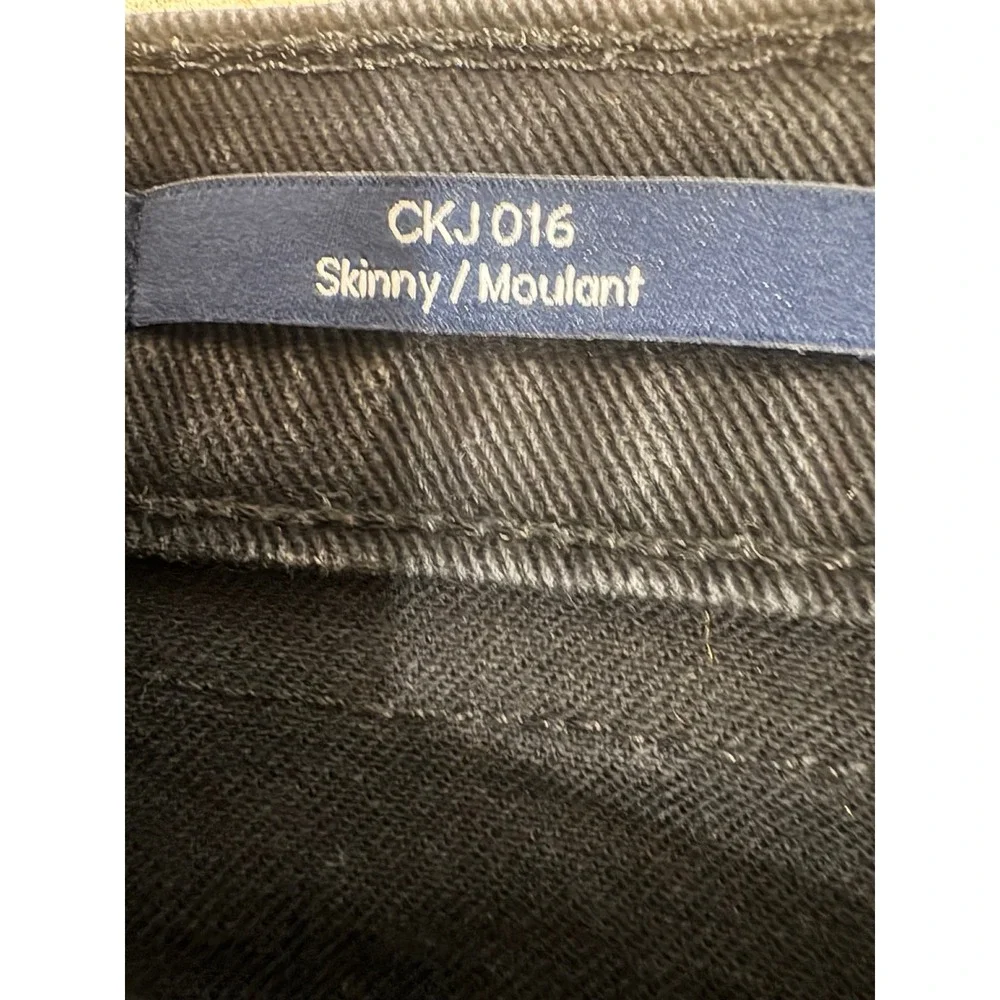 Calvin Klein Jeans Mens 38x30 Black CKJ 016 Skinny Fit Denim Pants